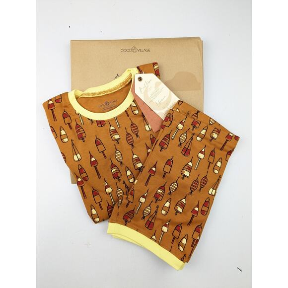 Coco Village Fishing Bobber Pajamas - Size 4Y - Picture 1 of 7